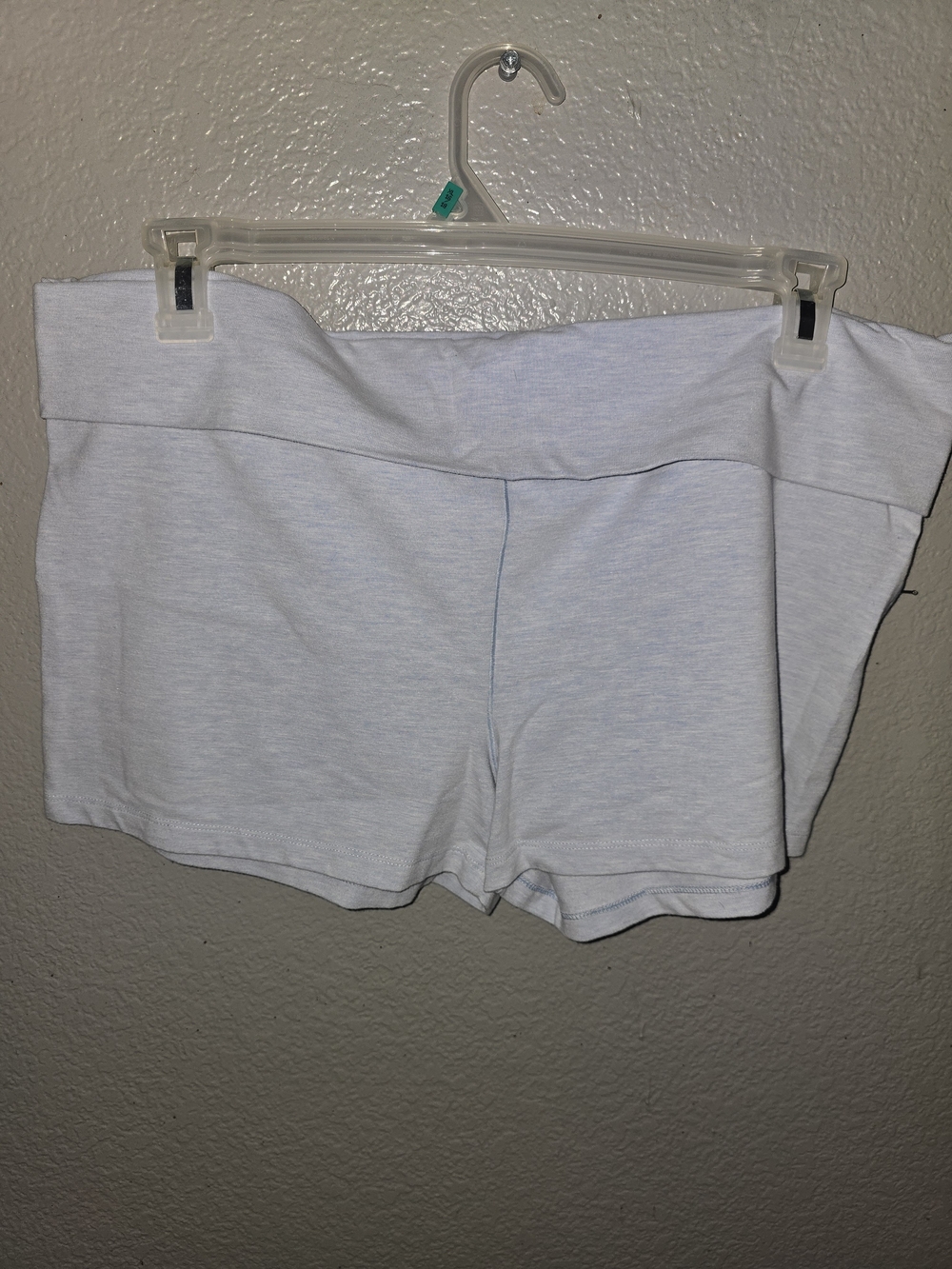 PINK Victoria's Secret Light Blue Fold-Over Waistband Bike Shorts